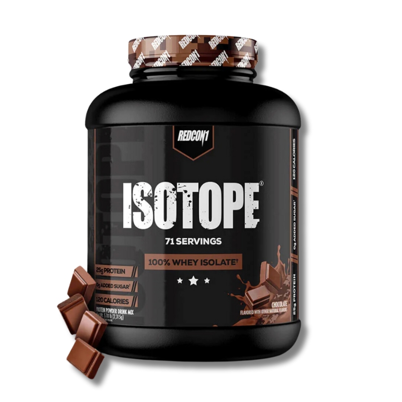 ISOTOPE choco ISOTOPE 100% Whey Isolate - 5.1 lbs / 71 servicios, chocolate - Imagen 1