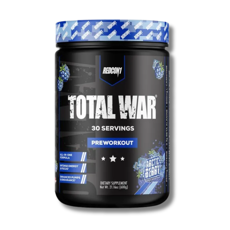 TOTAL WAR berry TOTAL WAR PreWorkout - 600 grs / 30 servicios, artic berry - Imagen 1