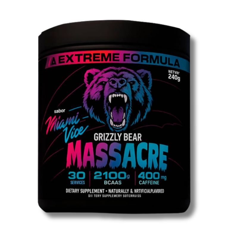 MASACRE miami MASACRE Pre Workout - 240 grs / 30 servicios, miami vice - Imagen 1