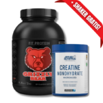 AHORRO PACK 16: FIT PROTEIN 100% Whey - 4.4 lbs , sabores + Creatina MONOHYDRATE Micronized - 500 grs / 100 servicios, unflavored